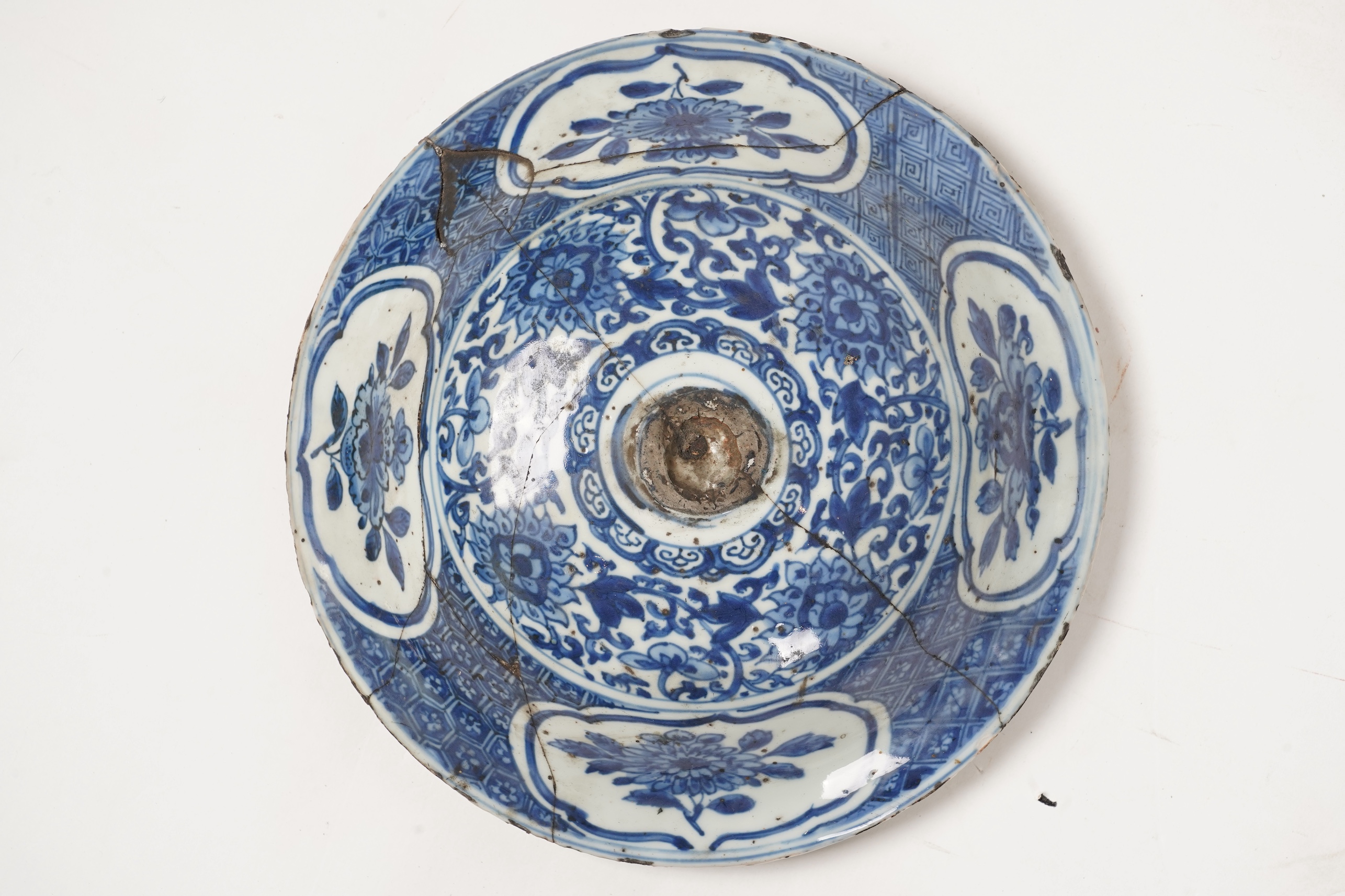 A massive Chinese blue and white jar, Wanli six character mark and of the period (1572-1620)